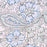 Opal & Cornflower Blue Block Print Tablecloth 130 x 180 cm