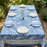Hand Block Printed Cotton Tablecloth | Blue Paisley | 6-Seater