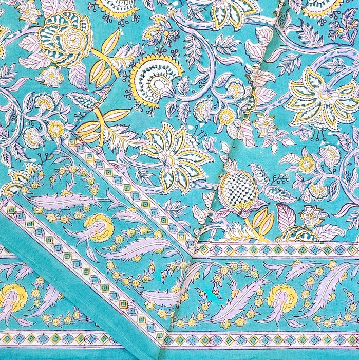 Firoza Block Printed Tablecloth | 130 x 180 cm