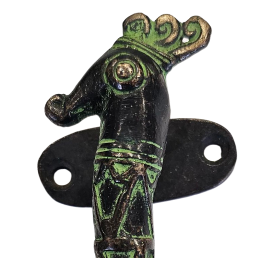 Green Sea Horse Brass Handle
