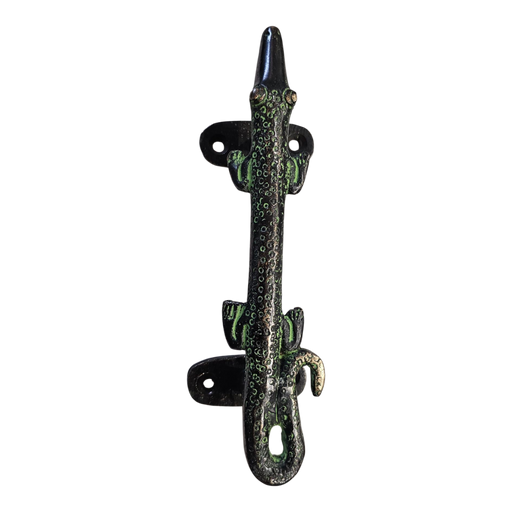 Green Long Crocodile Brass Handle