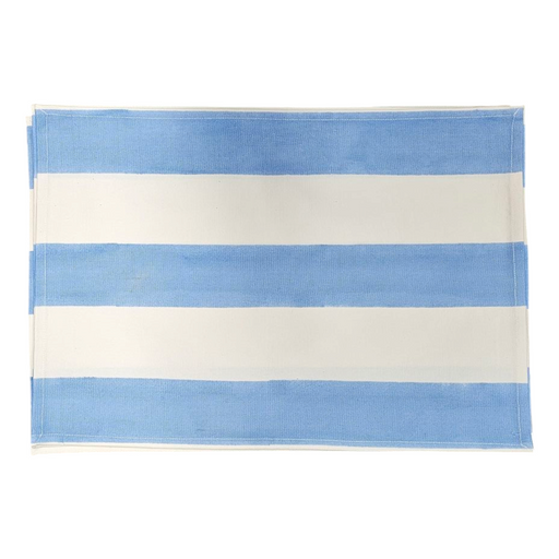 Block Print Cotton Placemats - Casper Stripes Design