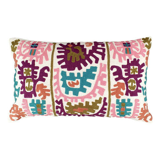 Abstract Embroidered Design Cushion Cover