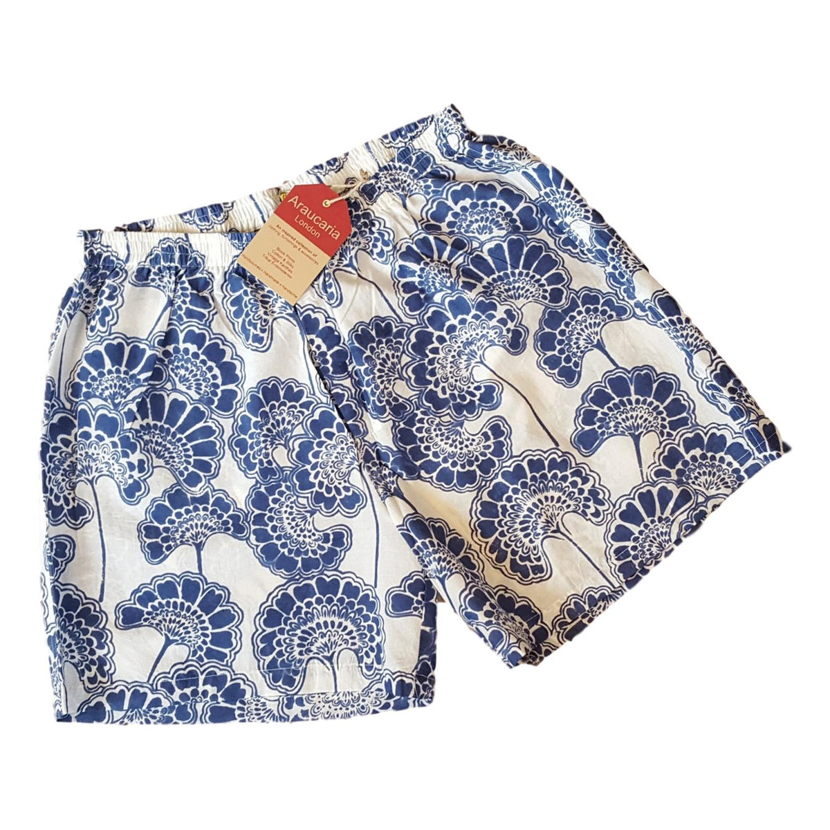 Blue Flowers Boxer Shorts — Araucaria