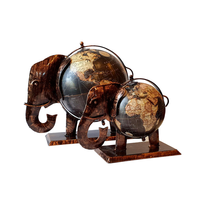 Handmade Black Elephant Globe Fair Trade from India