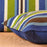 Handloom Floor Cushion Cover | 60 x 60 cm | Blue Multi Stripes