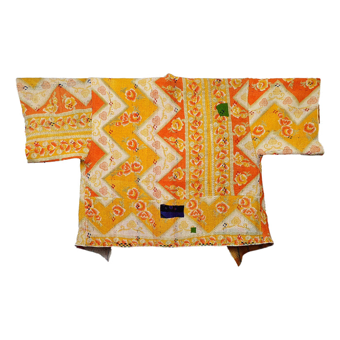 Vintage Cotton Kantha Kimono | Textile Art