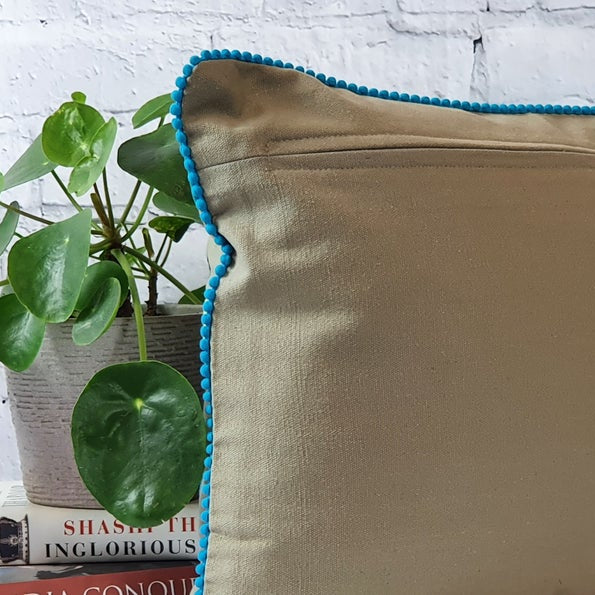 Embroidered Birds Cushion Cover | Throw Pillow | 35 x 50 cm