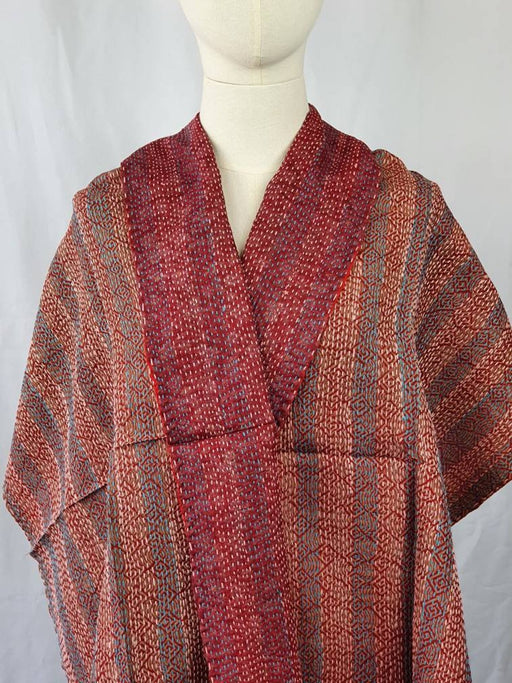 Reversible Silk Kantha Scarf