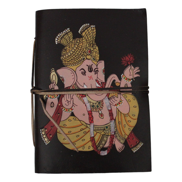 Ganesh Leather-Bound Journal With Handmade Paper