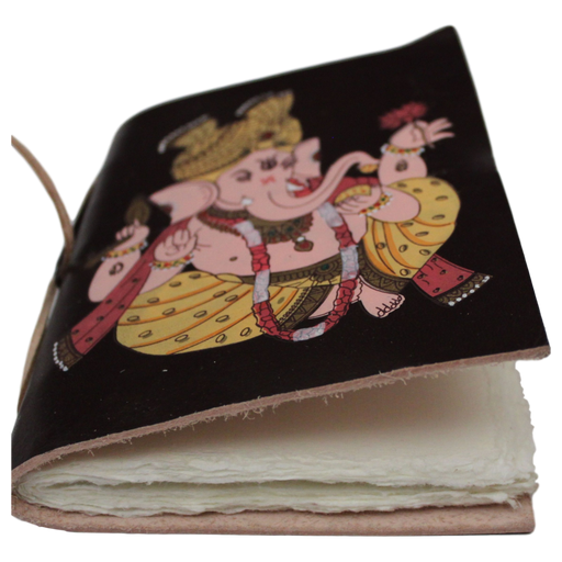 Ganesh Leather-Bound Journal With Handmade Paper