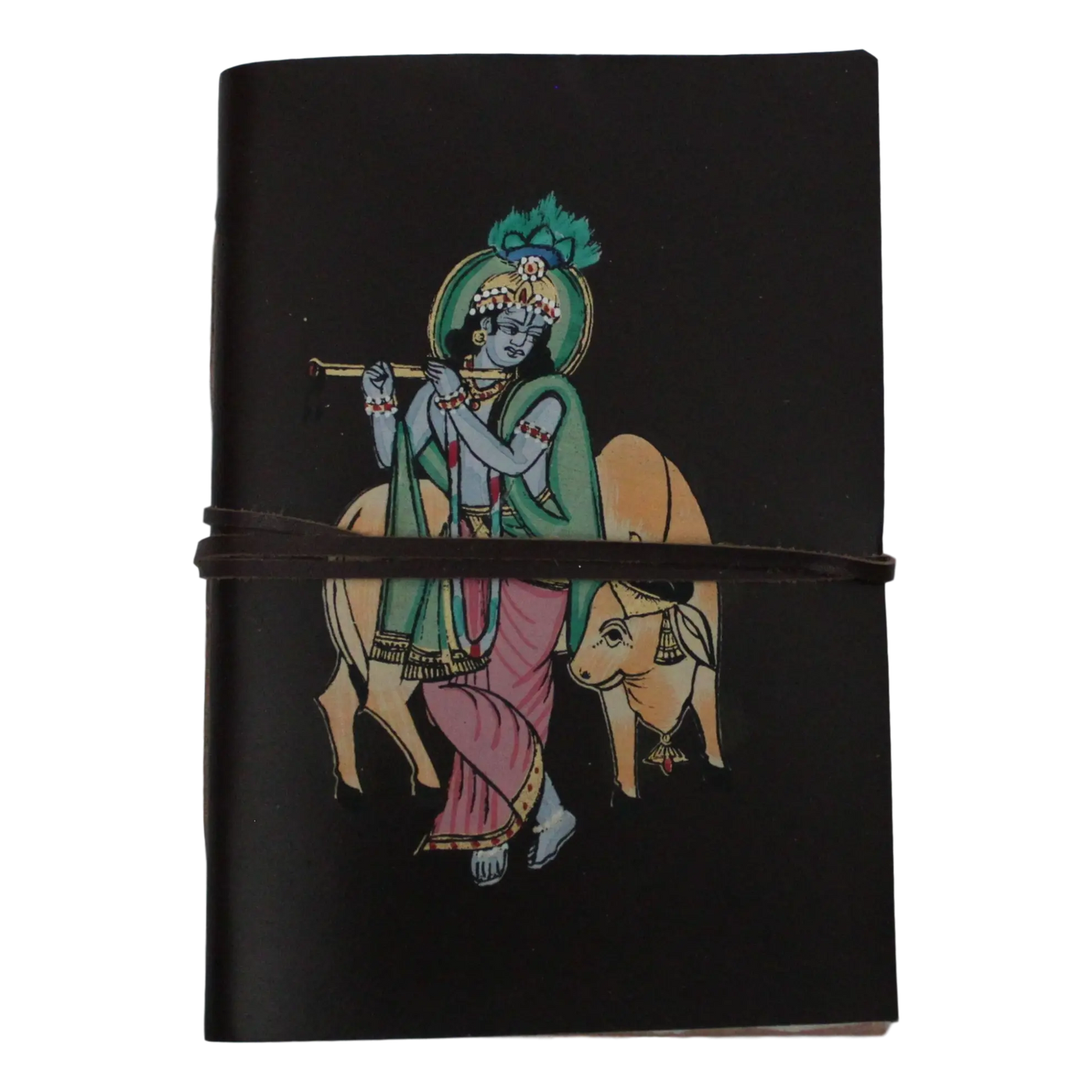 Krishna LeatherBound Journal With Recycled Handmade Paper — Araucaria