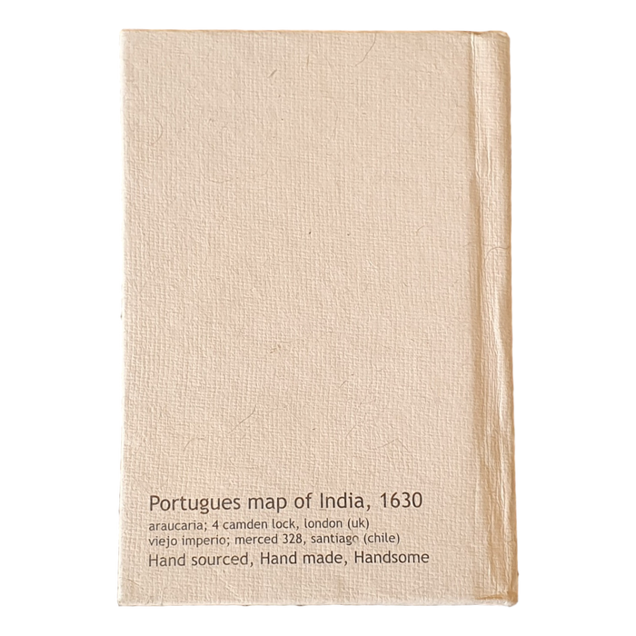 Old Map Of India Hardback Handmade Recycled Paper Notebook