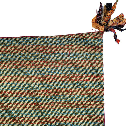 Silk Kantha Cushion Cover With Tassels